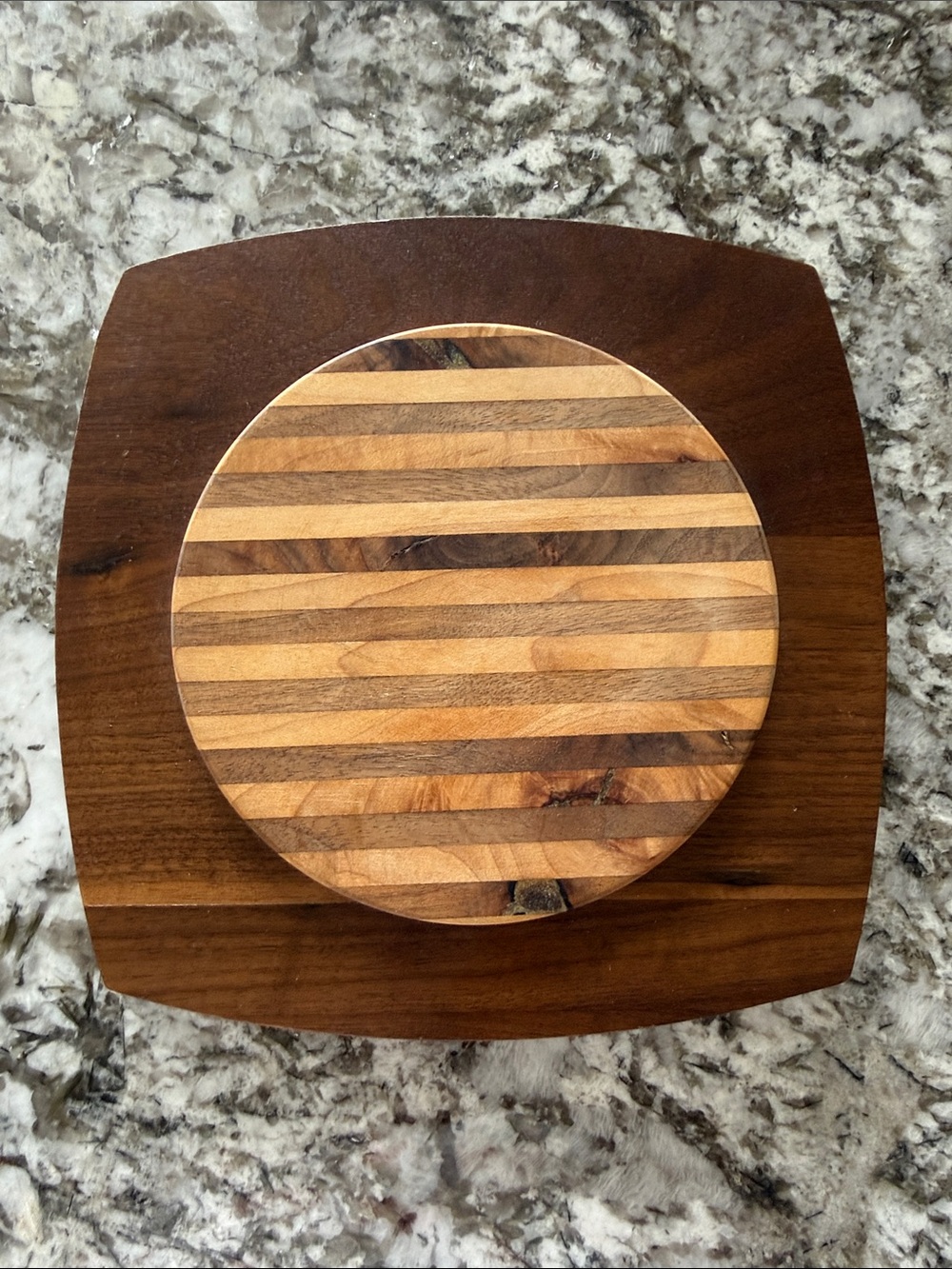 VTG Kustom Kraft Mid Century Black Walnut Cheese Board Charcuterie Tray